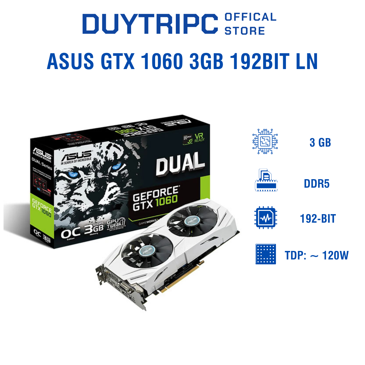 ASUS GTX 1060 3GB 192bit LN